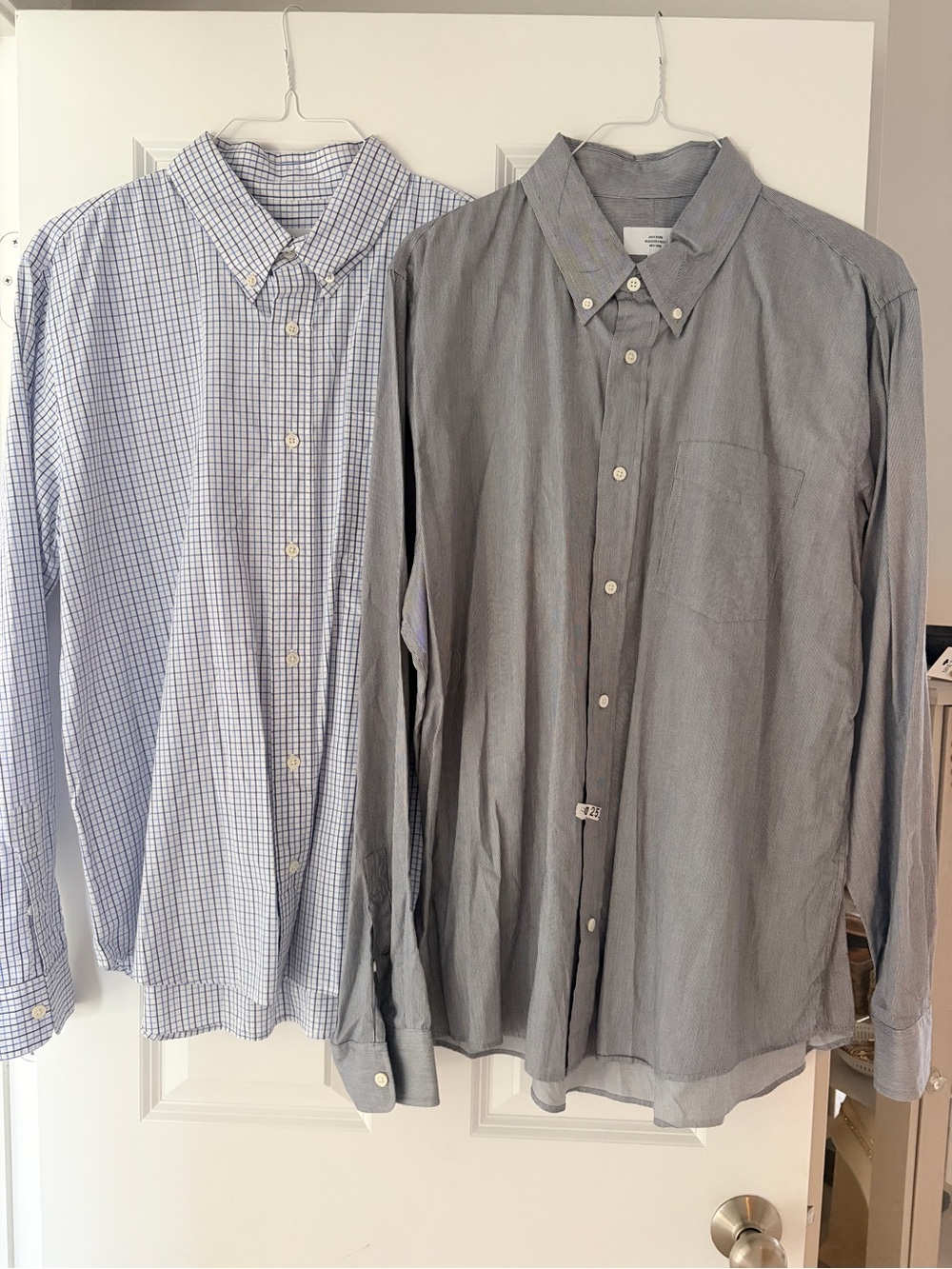 Jack Spade Men's Button-Down Shirts - Blue Check & Gray Pinstripe - Lot of 2